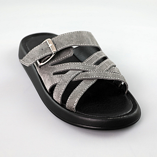 Шльопанці жіночі замш 591965 Сірі розпродаж фото 2