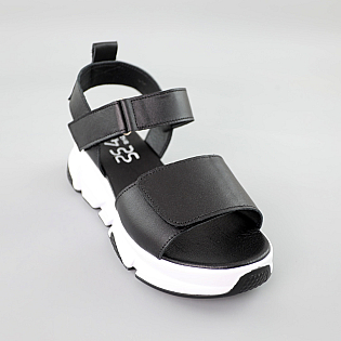 Сандали женские кожа 591630 Черно-белые фото 2