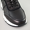 Кросівки чоловічі шкіра перфорація 591524 Чорні розпродаж