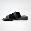 Шлепанцы женские кожа 591635 Черные распродажа