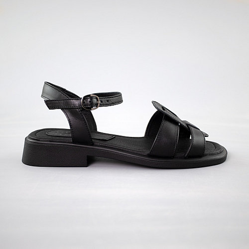 Сандали женские кожаные 591644 Черные распродажа