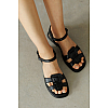 Сандали женские кожаные 591644 Черные распродажа