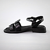 Сандали женские кожаные 591644 Черные распродажа
