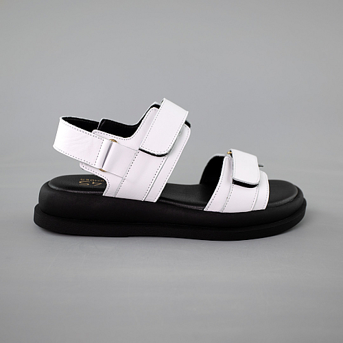 Сандали женские кожа 591631 Белые распродажа