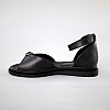 Сандали женские кожа с закрытой пятой 591647 Черные распродажа