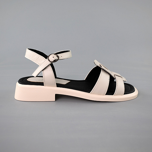 Сандали женские кожа 591645 Бежевые распродажа