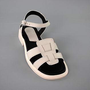 Сандали женские кожа 591645 Бежевые распродажа фото 2