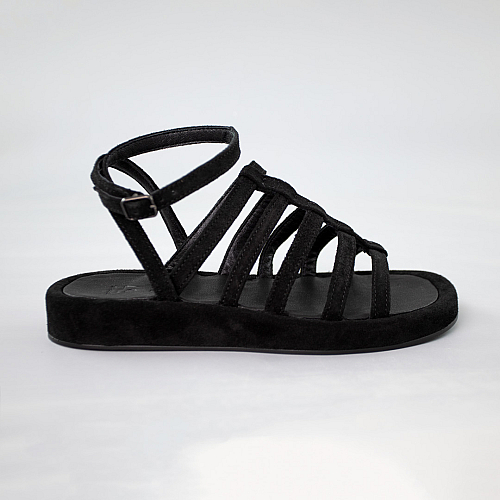 Сандали женские замш 591913 Черные