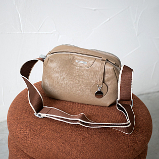 Сумка женская кожаная 592307 Бежевая фото 1