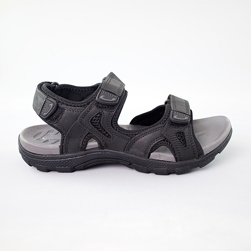 Сандалі чоловічі шкіра 592071 Чорні розпродаж