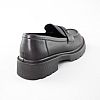 Лофери жіночі на тракторній підошві шкіра 592377 Чорні