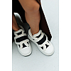 Кеды женские мех 592534 Черно-белые