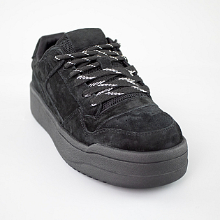 Кеди жіночі замшеві 592712 Чорні розпродаж фото 2