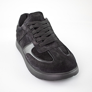 Кеди жіночі замш 592409 Чорні розпродаж фото 2