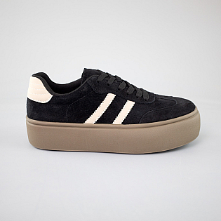 Кеди жіночі замш 592774 Чорні фото 1