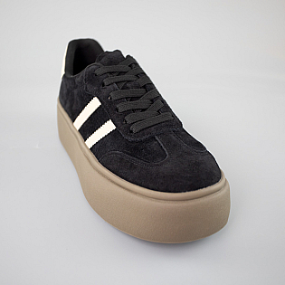 Кеди жіночі замш 592774 Чорні фото 2