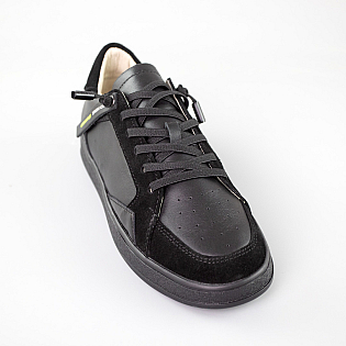 Кеди жіночі шкіряні 592407 Чорні розпродаж фото 2