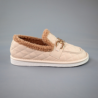 Угги жіночі хутро 592966 Бежеві розпродаж фото 1