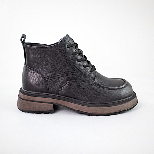 Черевики жіночі шкіра байка 592923 Чорні фото 1