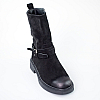 Ботинки женские замш байка 592943 Черные распродажа