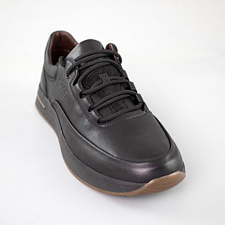 Кросівки чоловічі шкіра 592688 Чорні фото 2