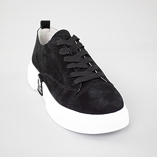 Кеди жіночі замшеві 592933 Чорні фото 2