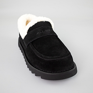 Угги жіночі замш хутро 592988 Чорні розпродаж фото 2