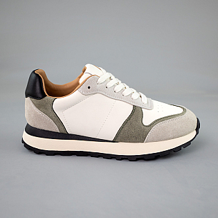 Кросівки жіночі шкіра 592920 Білі сірі розпродаж фото 1