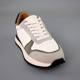 Кросівки жіночі шкіра 592920 Білі сірі розпродаж фото 2