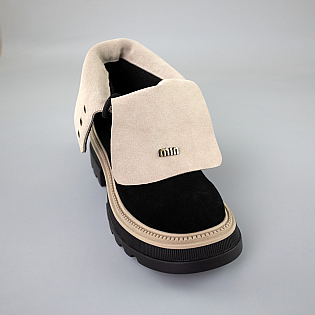 Черевики жіночі замш байка 592739 Чорні розпродаж фото 2