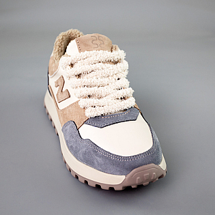 Кросівки жіночі замш на хутрі 592697 Сірі бежеві фото 2