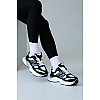 Кросівки жіночі хутро 593078 Чорно-білі