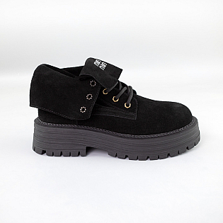 Черевики жіночі замш 593135 Чорні Черевики жіночі замш 593135 Чорні