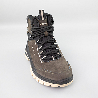 Черевики чоловічі шкіра хутро 592510 Хакі розпродаж фото 2