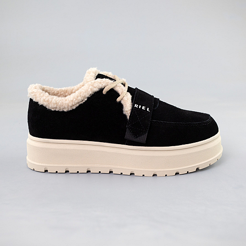 Кеди жіночі замш на хутрі 593139 Чорні
