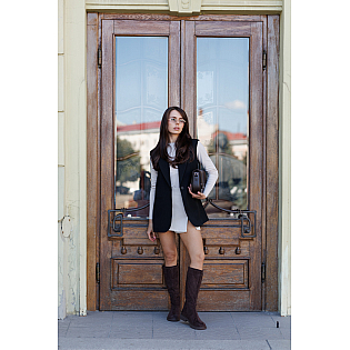 Сумка женская маленькая 592883 Коричневая фото 2