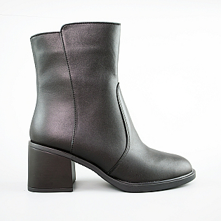 Ботинки женские кожаные байка 592729 Черные фото 1 Ботинки женские кожаные байка 592729 Черные фото 1