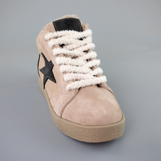 Кеди жіночі замшеві на хутрі 592698 Бежеві розпродаж фото 2