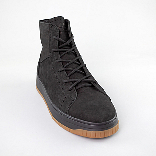 Черевики мужские кожаные мех 593006 Черные фото 2