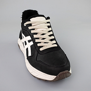 Кросівки чоловічі шкіряні на хутрі 592394 Чорні фото 2