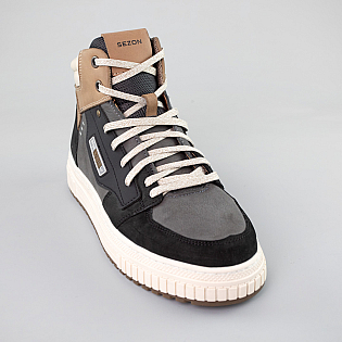 Кеди чоловічі шкіряні хутро 592513 Темно-сірий фото 2