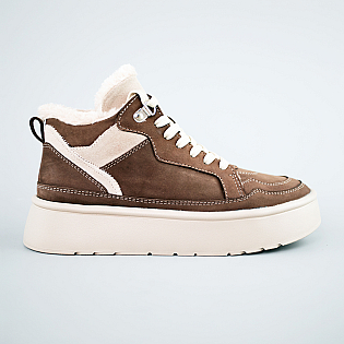 Кеди жіночі замш на хутрі 592723 Шоколад фото 1