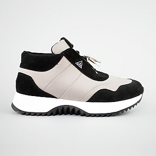 Кросівки жіночі замшеві на байці 592885 Сірі розпродаж фото 1