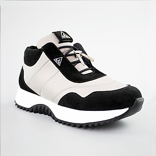 Кросівки жіночі замшеві на байці 592885 Сірі розпродаж фото 2