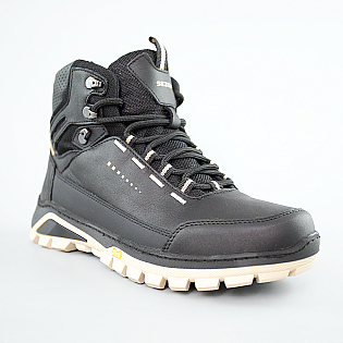 Черевики мужские кожа мех 592511 Черные фото 2