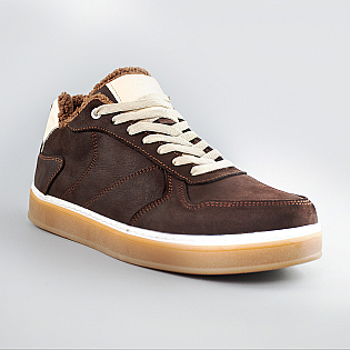 Черевики чоловічі нубук на хутрі 592689 Коричневі фото 2