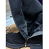 Чоботи жіночі замшеві хутро 592734 Чорні