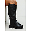 Чоботи жіночі шкіряні хутро 592654 Чорний