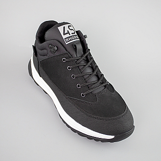 Кросівки чоловічі на хутрі 593016 Чорні розпродаж фото 2