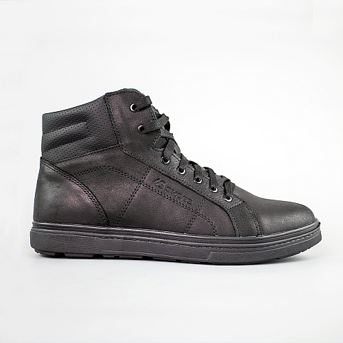 Черевики чоловічі шкіряні на хутрі 593005 Чорні 